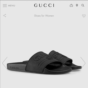 all black gucci sandals
